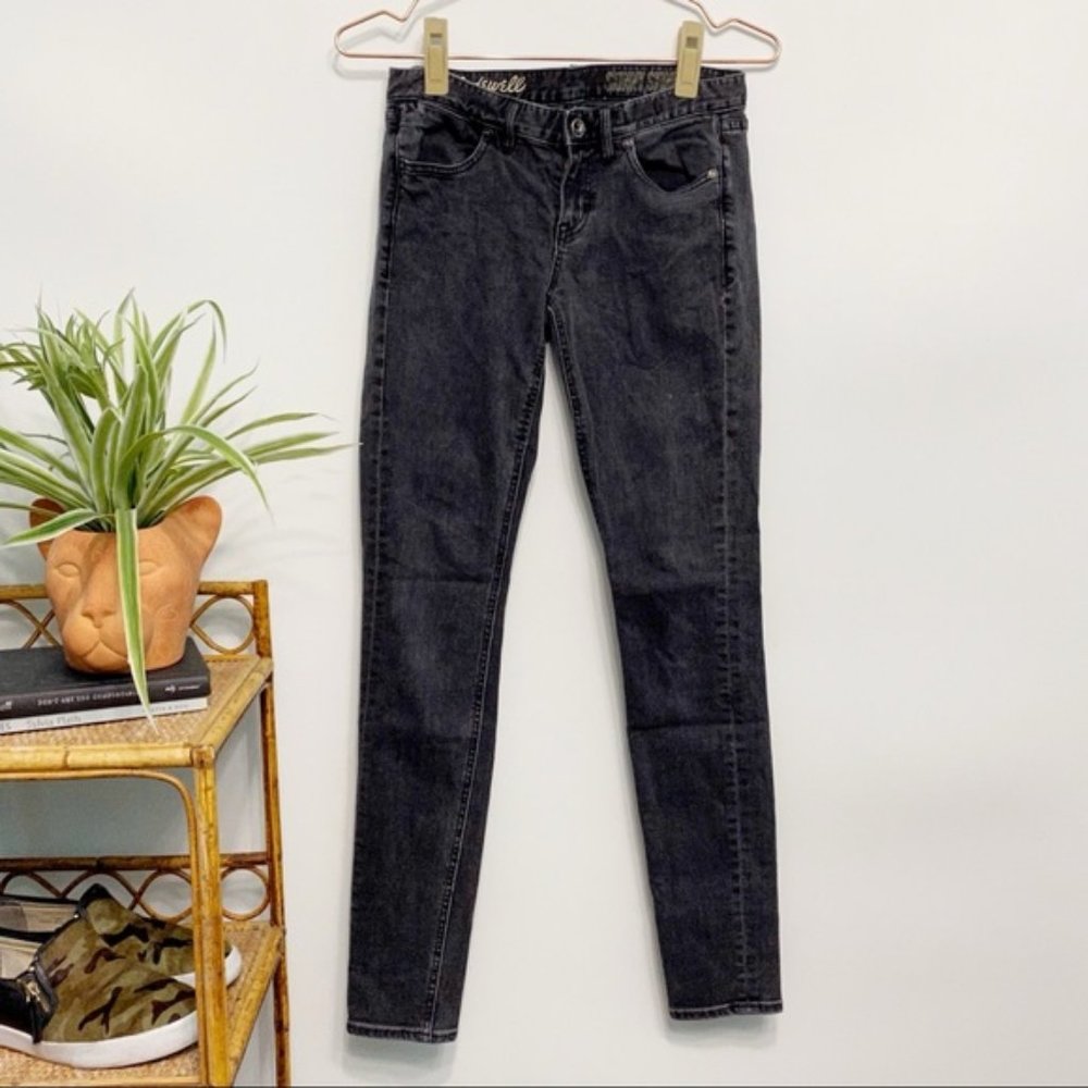 madewell | skinny skinny faded black grey jeans 25